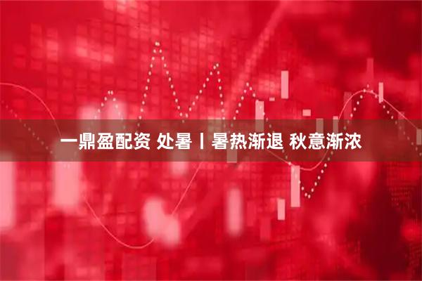 一鼎盈配资 处暑丨暑热渐退&#32;秋意渐浓