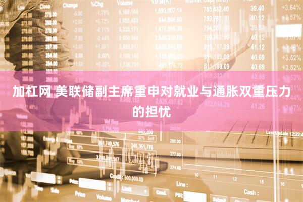 加杠网 美联储副主席重申对就业与通胀双重压力的担忧